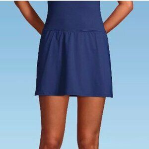 Lands' End Tummy Control Ultra High Waisted Modest Swim Skirt Swim Bottoms
